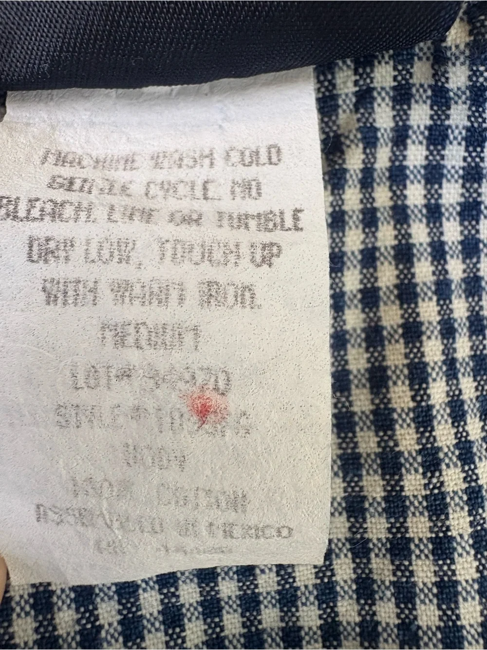 Faded Glory Blue  and White Gingham  Dress 90s
